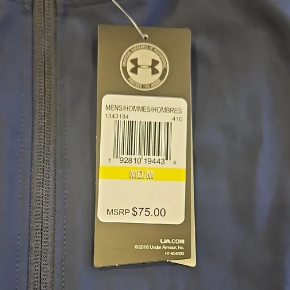 Under Armour Navy Blue Short Sleeve Hoodie - Picture 2 of 4